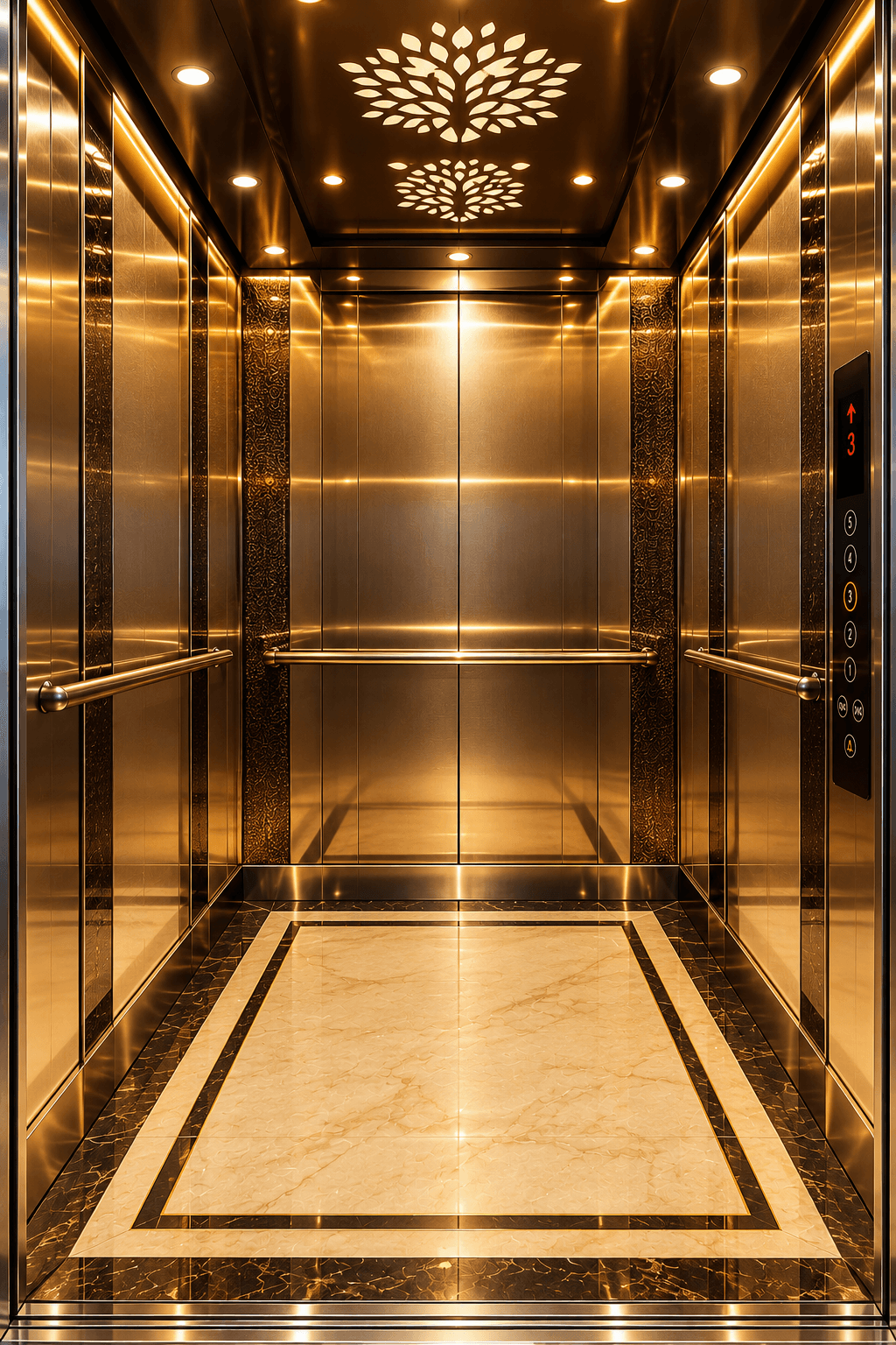 DOTEC Royal stainless steel elevator cabin — ss5