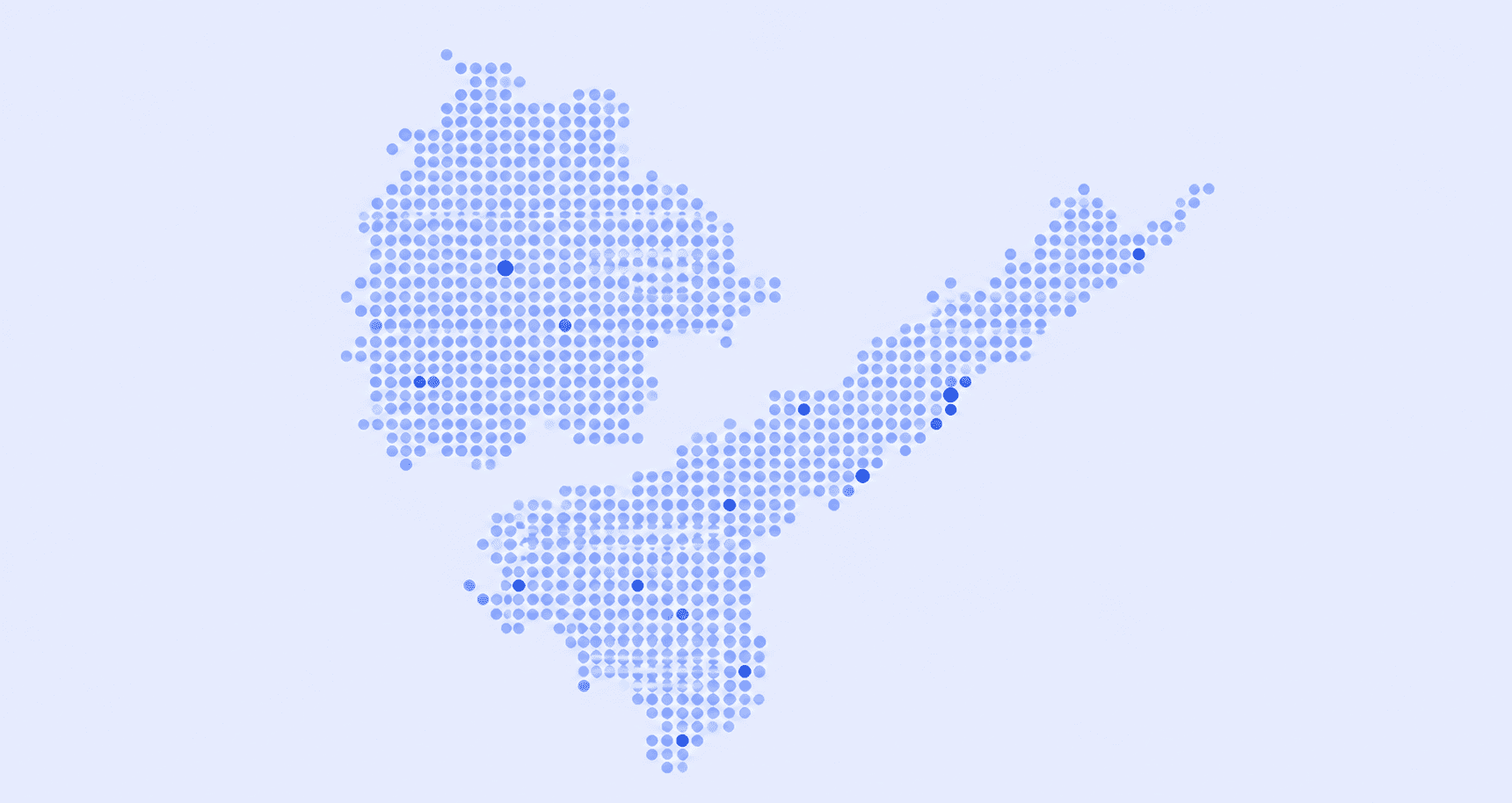 Map of Andhra Pradesh and Telangana showing DOTEC service locations